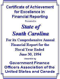 FY94 CAFR front cover