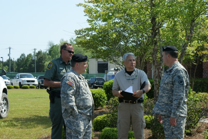 State Forester Gene Kodama with Air National Guard and DNR personnel